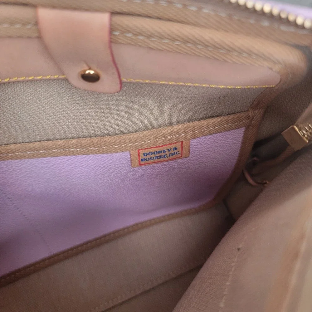Dooney & Bourke Wakefield Pebbled Leather Tassel Tote Bag in Mauve